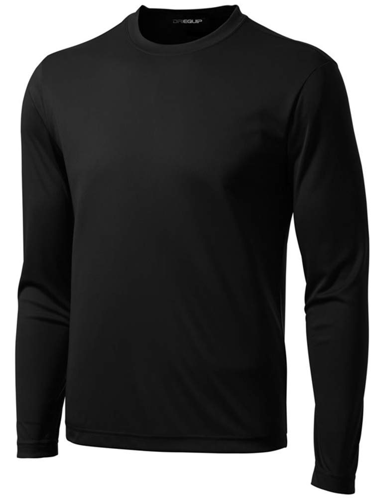 Joe's USA Moisture-Wicking Long Sleeve Athletic Shirts for Men - Regular, Big & Tall Sizes - Perfect for Running, Gym Workouts & Outdoor Sports