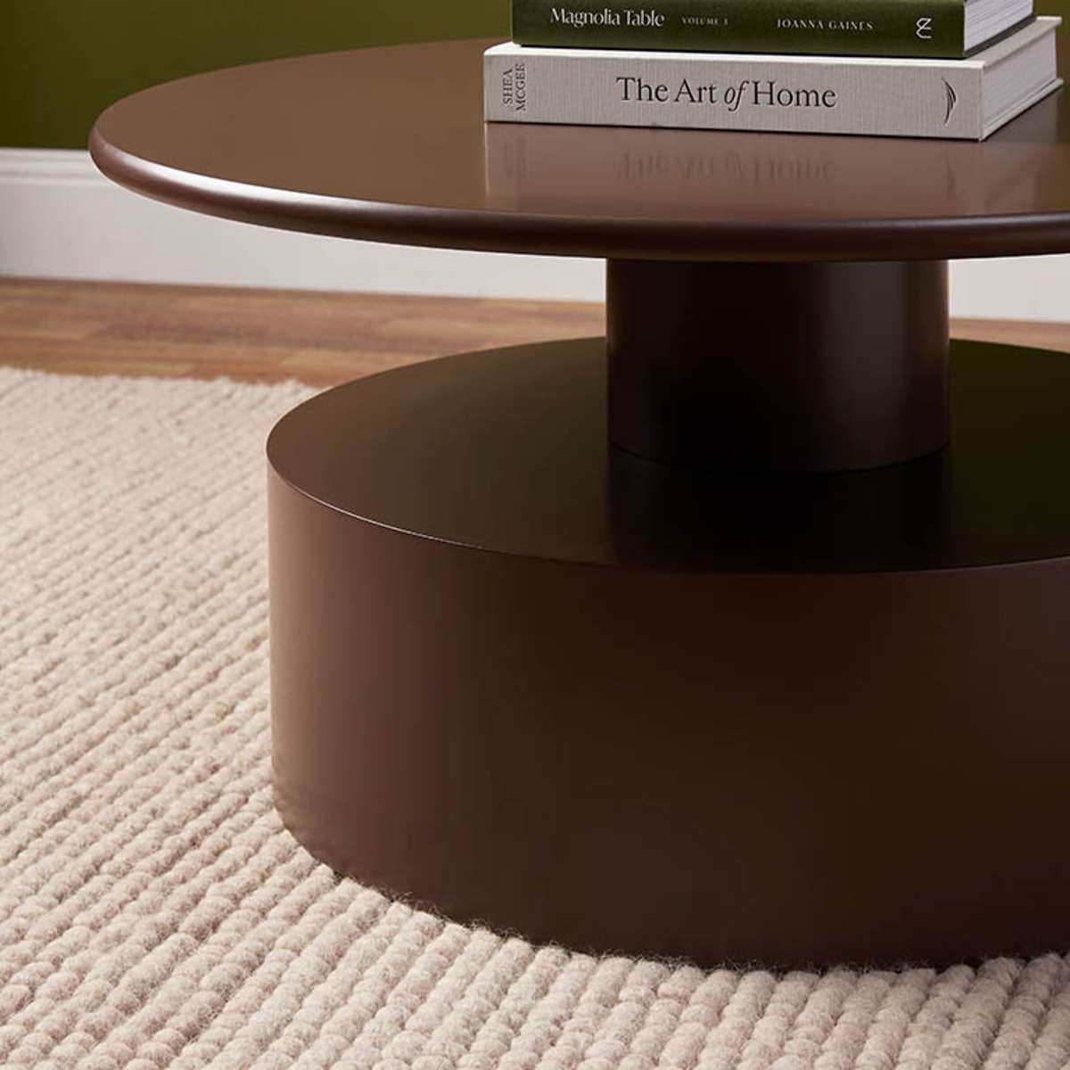 Zayne Modern Coffee Table in Rich Chocolate Brown - Perfect for Living Room, Lounge & Office Decor