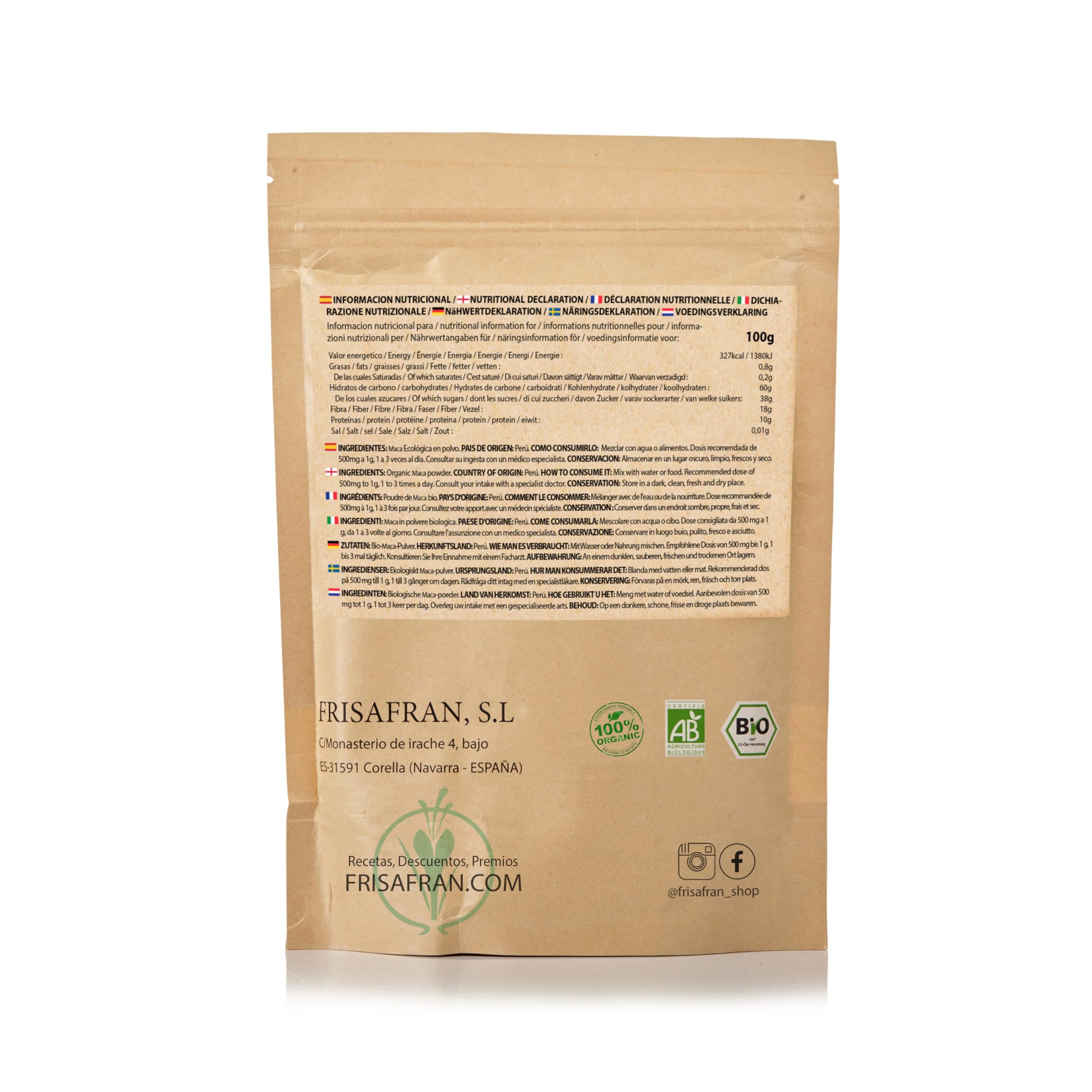 Organic Gelatinized Maca Powder from Peru | 500g | Premium Peruvian Maca Root Powder | Vegan, Gluten-Free, Non-GMO | Energy Booster & Libido Enhancer | Perfect for Smoothies, Baking & Natural Wellness