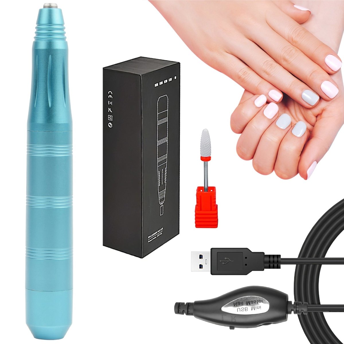Professional 18000rpm Electric Nail Drill Pen for Manicure & Pedicure - High Speed Polish Sander - Perfect for Home Salon, Nail Art & DIY Nail Care