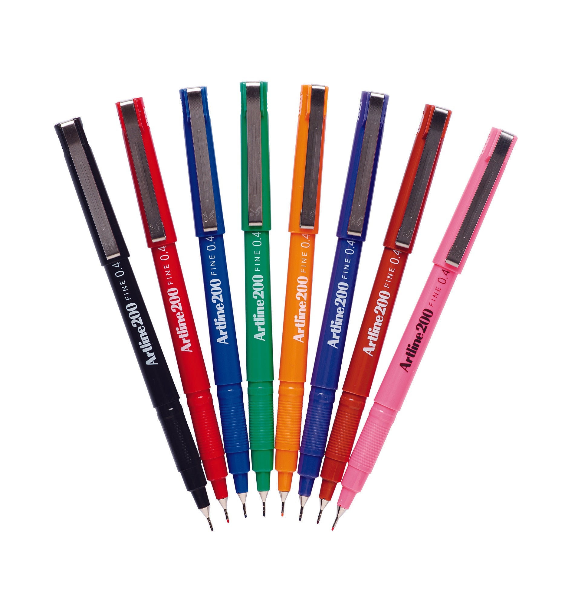 Artline 200 Fineliner Pen Set - 0.4mm Ultra Fine Tip, 12 Assorted Vibrant Colors - Perfect for Drawing, Sketching, Bullet Journaling & Note Taking