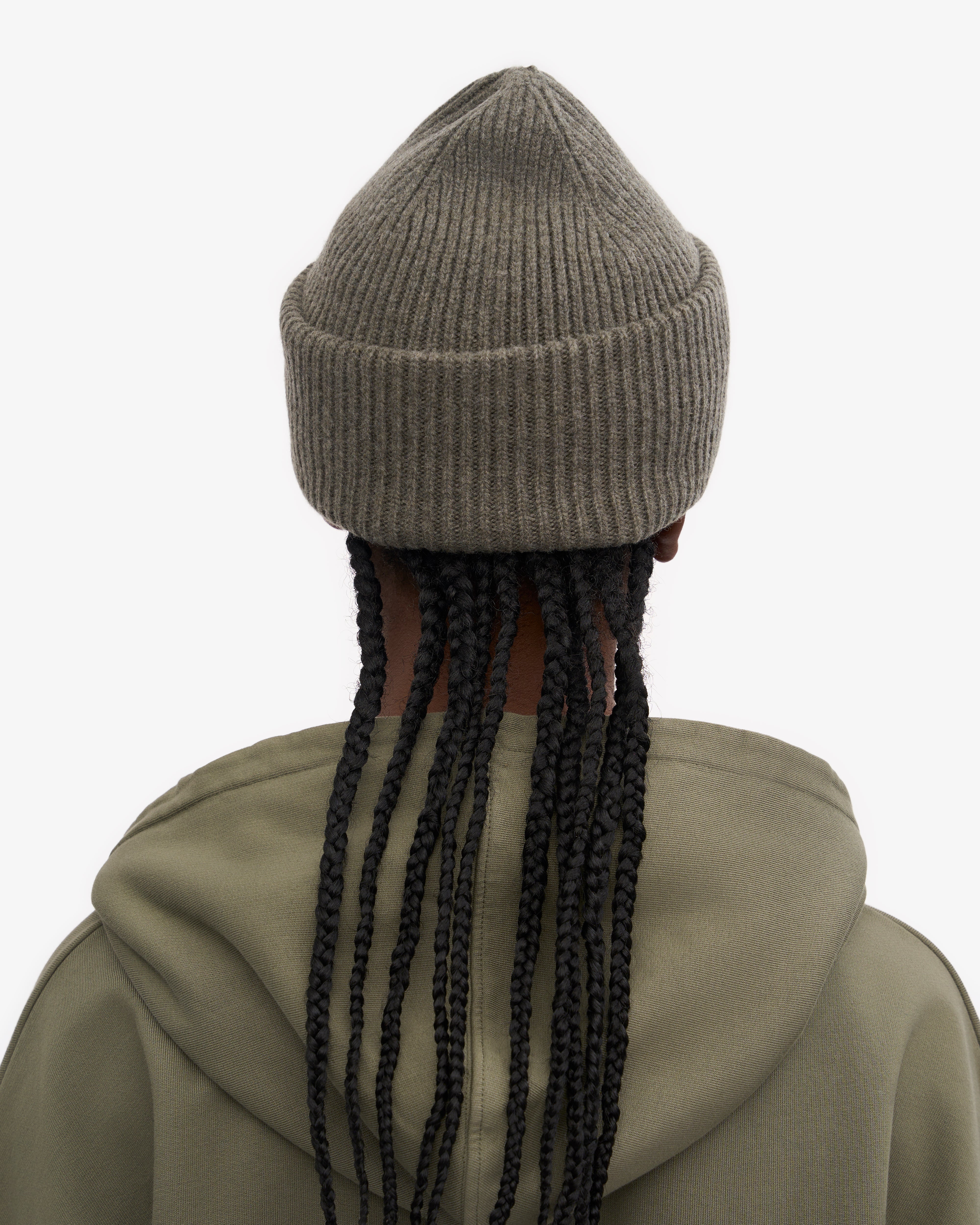 Premium Merino Wool Beanie for Men & Women - Soft & Warm Winter Hat in Dusty Olive - Perfect for Skiing, Hiking & Outdoor Activities