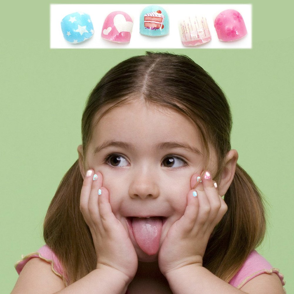 200+ Cute & Kid-Friendly Nail Stickers for Girls - Self-Adhesive Nail Decals for Children's Fingernails & Toenails - Perfect for Birthday Parties, Christmas Stocking Stuffers & DIY Manicures at Home