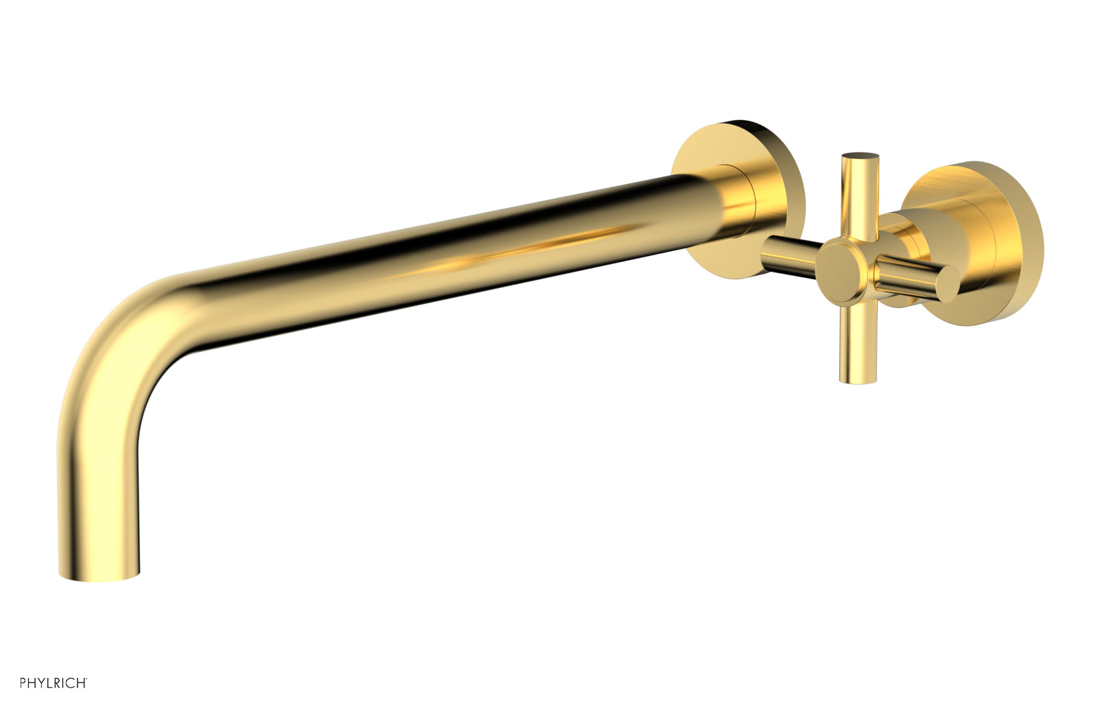 D131-17 Single Handle Wall Mounted Lavatory Faucet Set - Classic Cross Handle Design for Bathroom Sink - Perfect for Modern Homes, Hotels & Restrooms