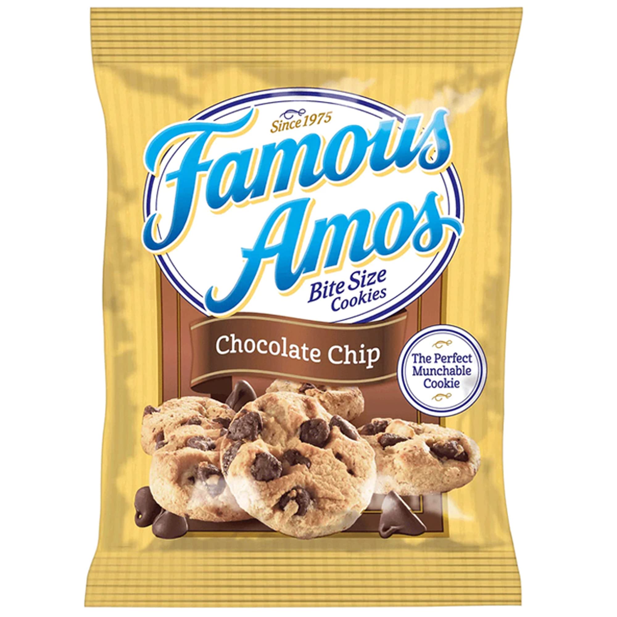 Famous Amos Chocolate Chip Cookies - 10 Pack of 2oz Bags - Variety Pack of Fresh Baked Cookies - Perfect for Snacking, Lunchboxes & Office Treats