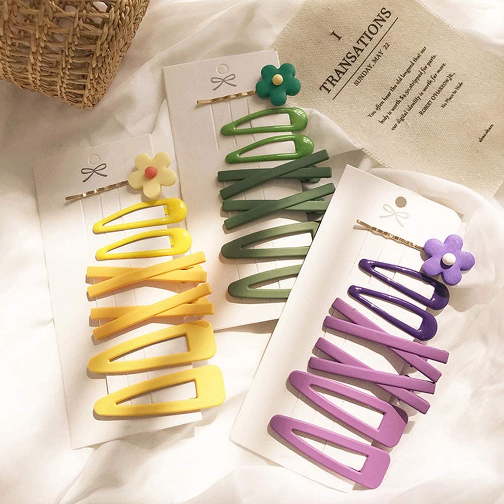 7 Pcs Yellow Sweet Flower Hair Clips for Women & Girls - Elegant Gold Bobby Pins & Barrettes Hair Accessories - Perfect for Weddings, Parties & Everyday Style