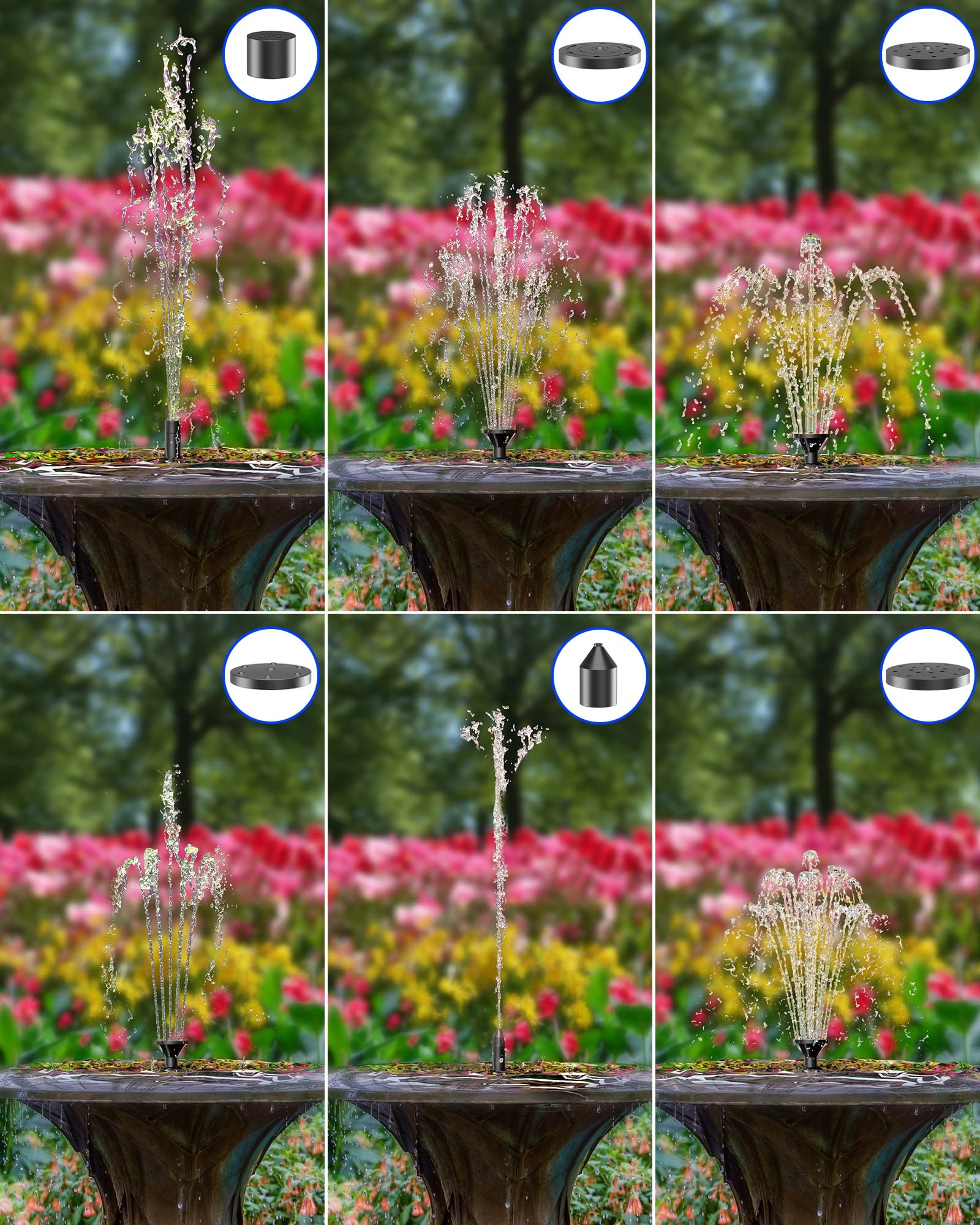 Solar Powered Bird Bath Fountain with 4ft Tubing - Outdoor Solar Water Pump Kit for Hummingbirds, Small Ponds & Fish Tanks | Perfect for Garden Decor, Wildlife Attraction & Water Features