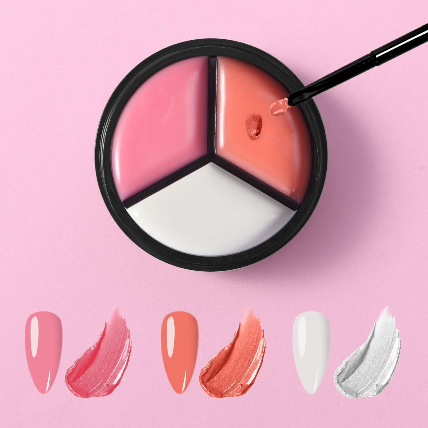 Long-Lasting 3-in-1 Solid Gel Nail Polish Set - 10ml Color Jars for Salon-Quality Manicures at Home | Perfect for DIY Nail Art, Special Occasions & Gift Giving