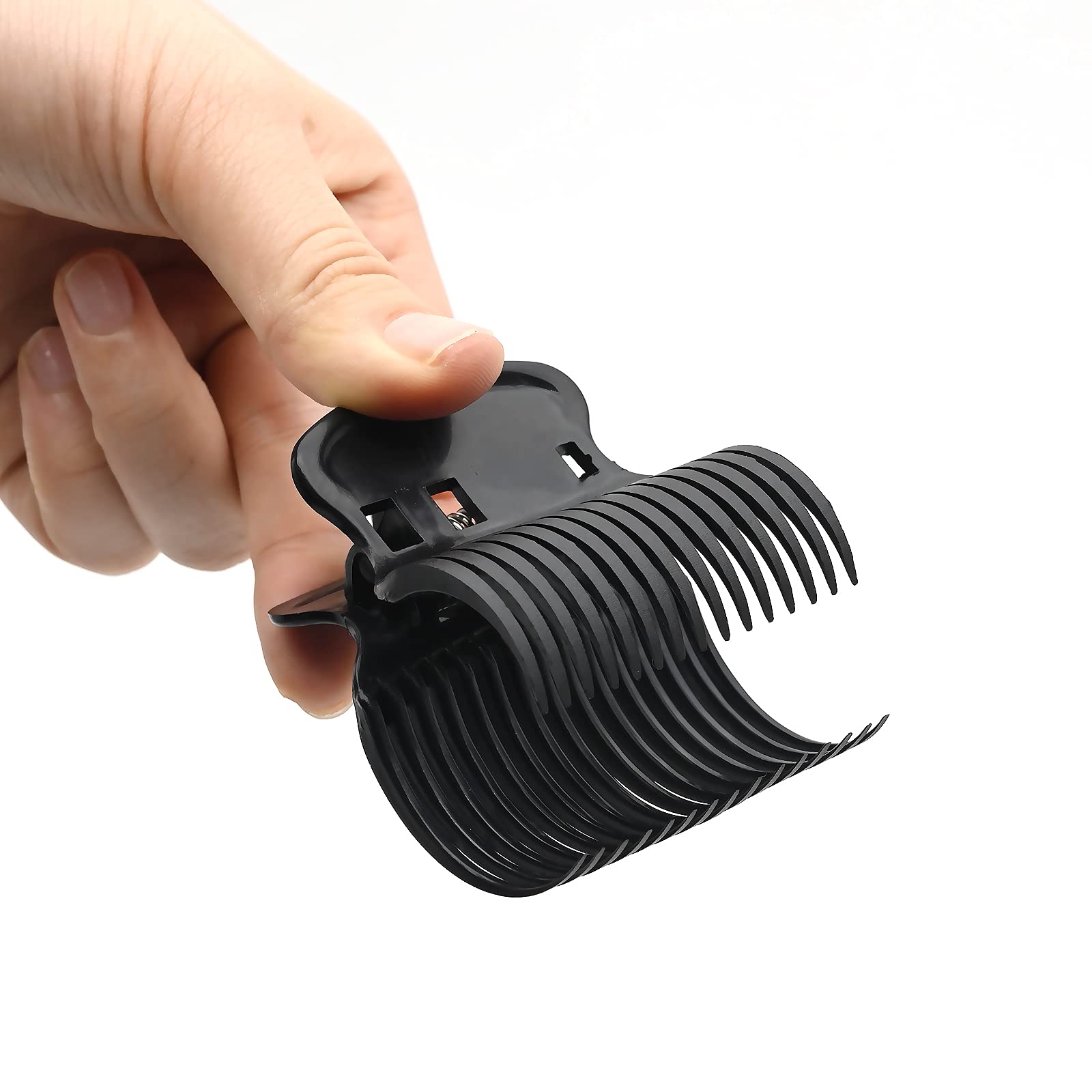 12 Pcs Heat Resistant Hair Curler Claw Clips - Plastic Hot Roller Replacement Clips for Perm & Styling - Safe Salon-Quality Hair Sectioning Tools for Women & Girls (Black) | Perfect for Home Hair Styling, Salon Use & DIY Perm Treatments
