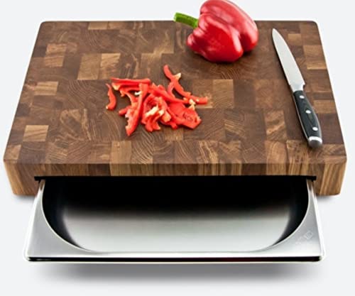 Premium Oak End Grain Cutting Board with Juice Groove - Handcrafted Wooden Chopping Board for Kitchen - Butcher Block for Meat & Vegetables - Natural 100% Oak - Perfect for Food Prep, Charcuterie Boards & Kitchen Decor