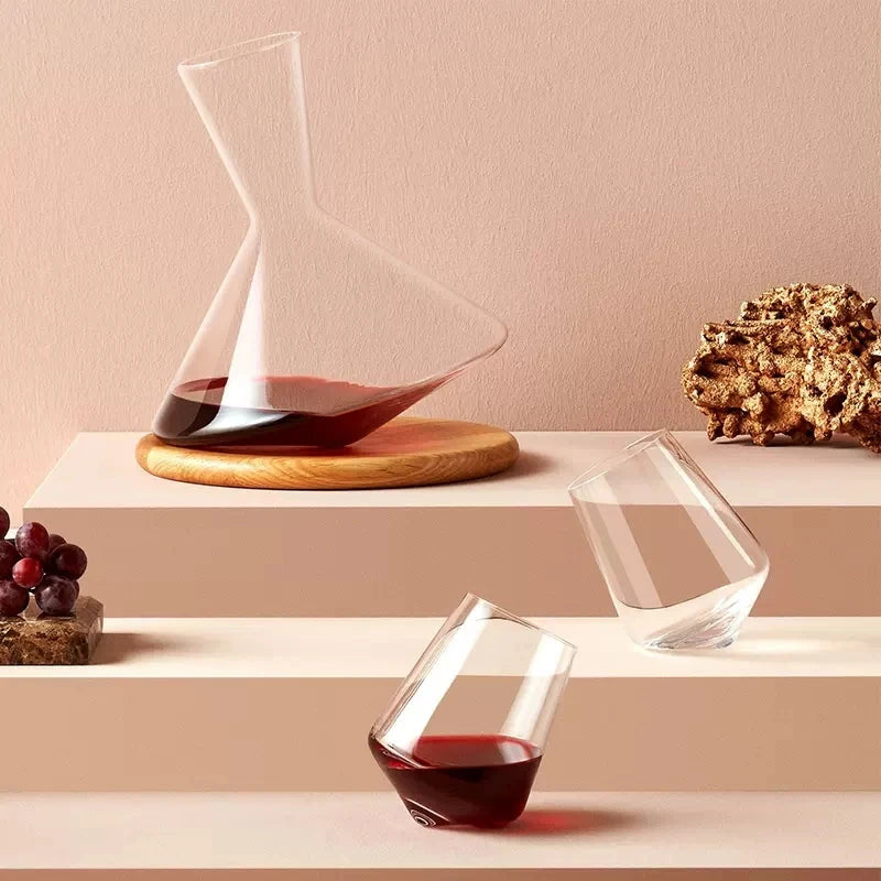 Aura 350 Rotating Glass Decanter - Premium Wine Aerator & Decanter for Red Wine Lovers - Perfect for Dinner Parties, Gifts & Home Bars