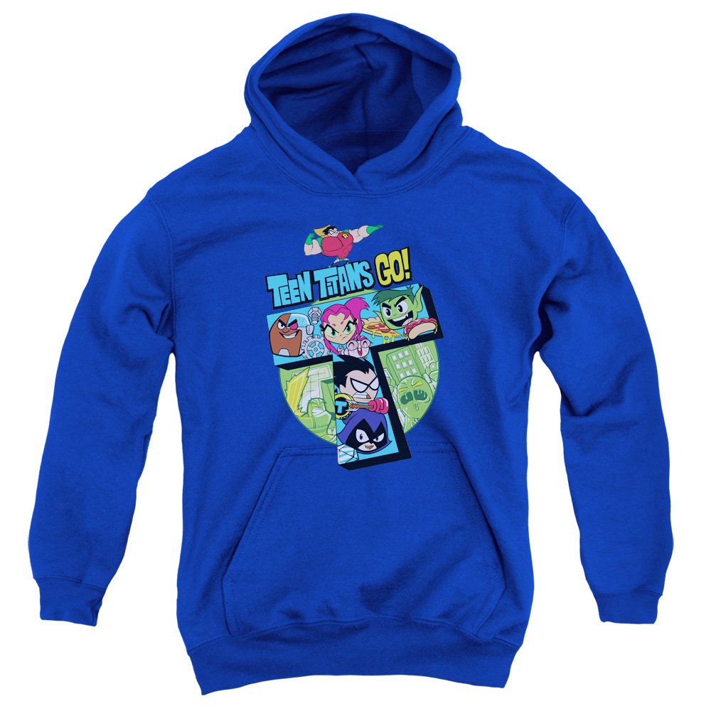 Teen Titans Go Unisex Pullover Hoodie for Kids & Teens - Soft & Comfortable Youth Hooded Sweatshirt - Perfect for School, Casual Wear & Superhero Fans