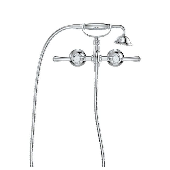 Fienza 339105CC Lillian Lever Exposed Bathroom Faucet Set with Hand Shower in Chrome Finish - Perfect for Modern Bathrooms, Spa-Like Showers & Luxurious Home Upgrades