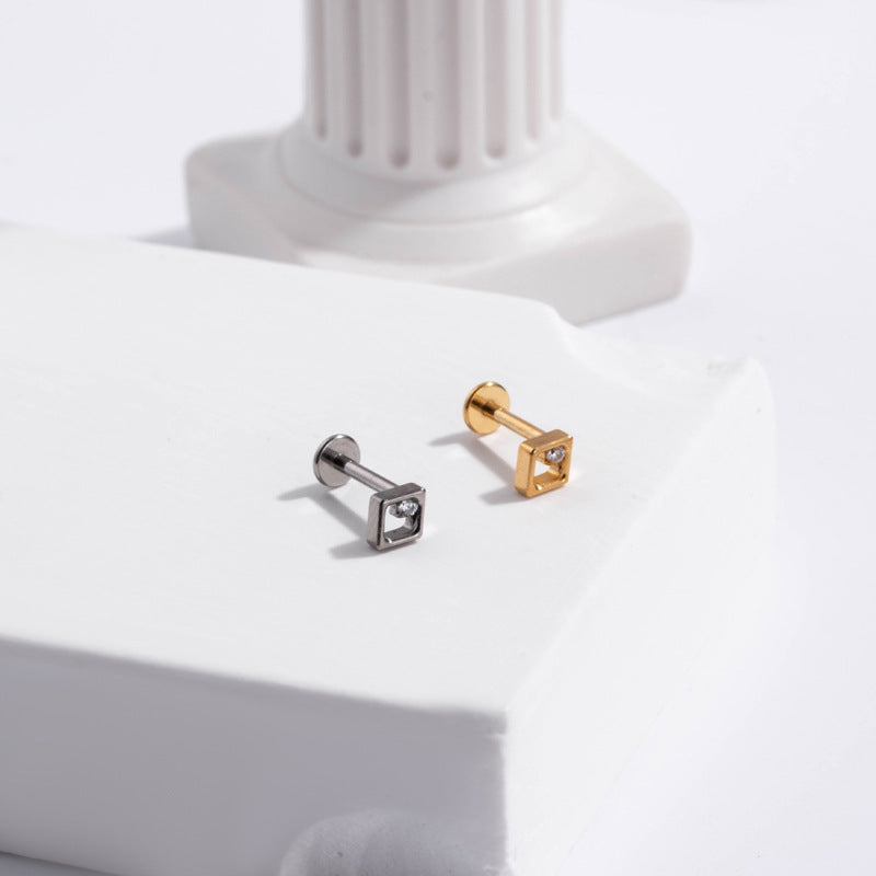 16G Cartilage Titanium Earrings with Diamond Accents - Tiny Hypoallergenic Stud Earrings for Women | Perfect for Daily Wear, Special Occasions & Sensitive Ears | HSPJ541
