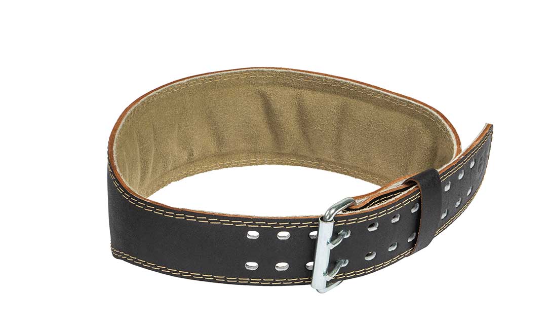 Harbinger 4-Padded Leather Weightlifting Belt for Men & Women - Premium Gym Belt for Powerlifting, CrossFit, Bodybuilding - Heavy Duty Support for Back & Core During Workouts