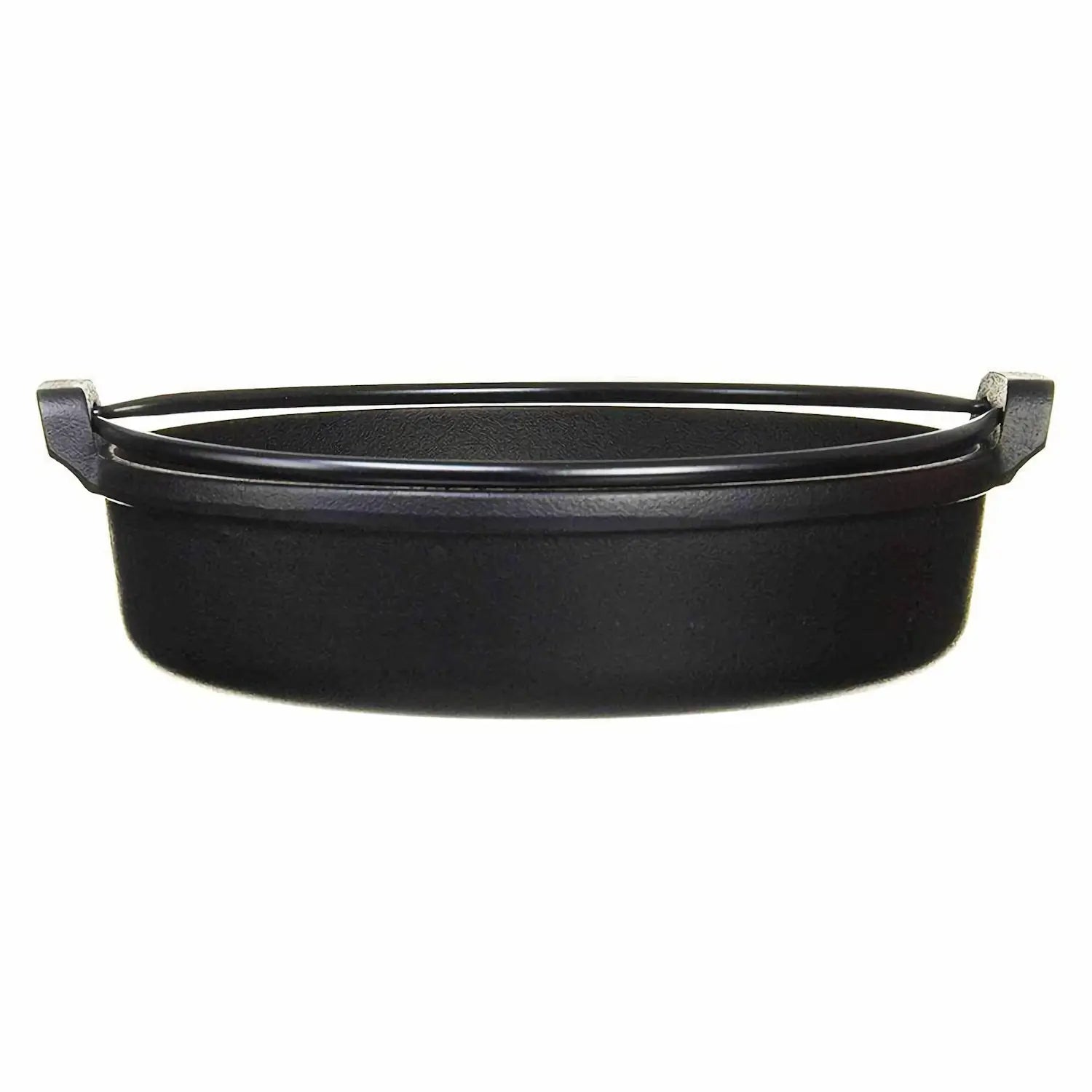 Premium Iwachu Nambu Cast Iron Sukiyaki Pan with Wooden Handle - Authentic Japanese Hot Pot & Tabletop Cooking for Sukiyaki, Shabu Shabu & More