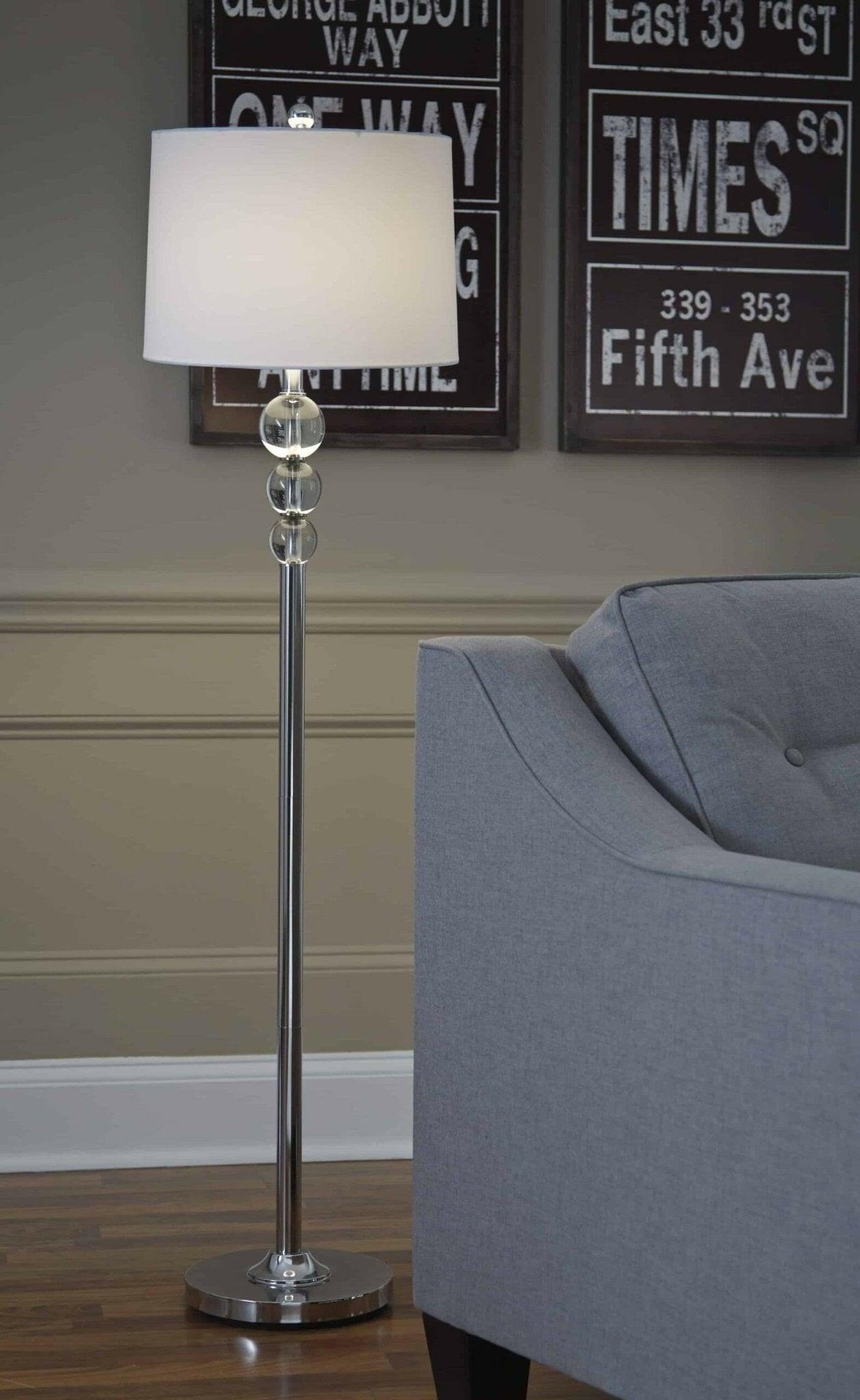 Modern Joaquin Floor Lamp L428081 - Adjustable Height LED Standing Light for Living Room, Bedroom & Office - Warm White & Cool White Light Options