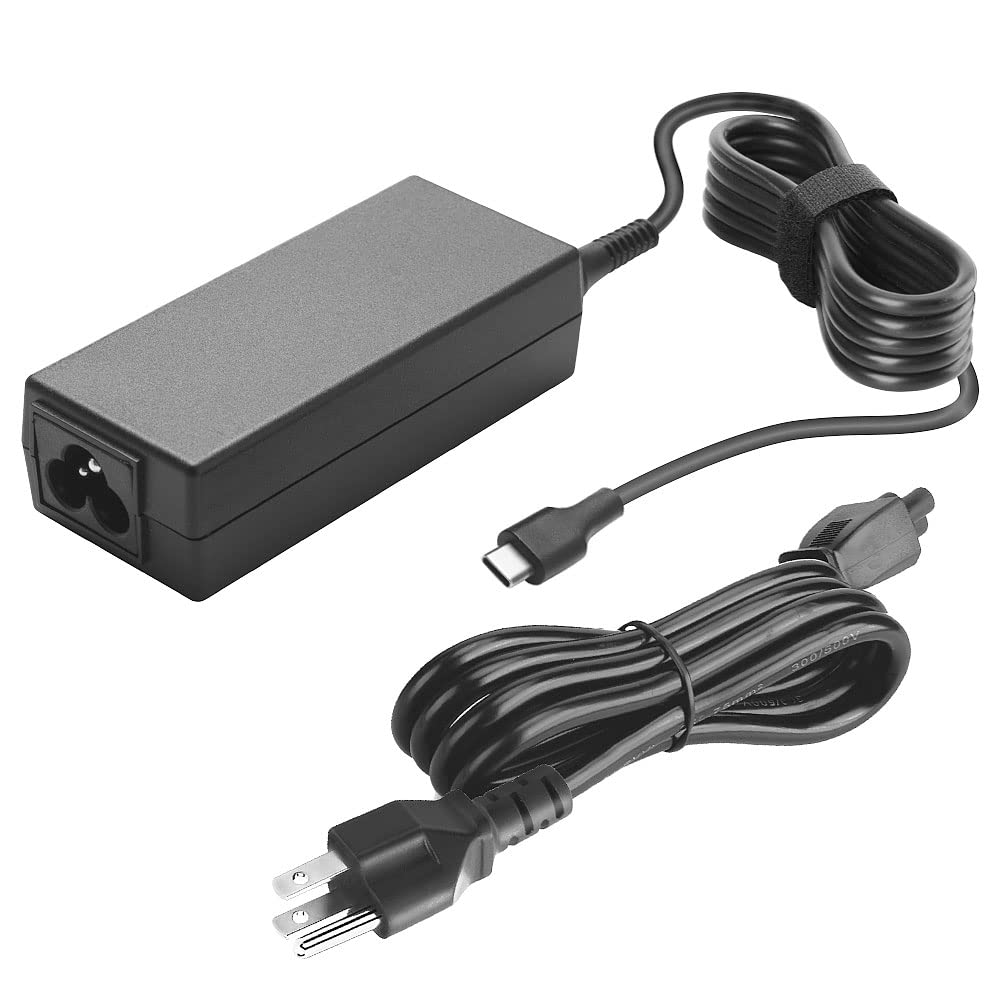 65W USB C Laptop Charger - Universal 45W/65W Type C AC Power Adapter Compatible with Dell Chromebook 3100/5190, Latitude 5420/5320/5290/7400/7300/9410/9510/3410/3510, HP, Acer, Asus, Samsung & Lenovo 2-in-1 Laptops & Tablets - Fast Charging for Home, Office & Travel Use