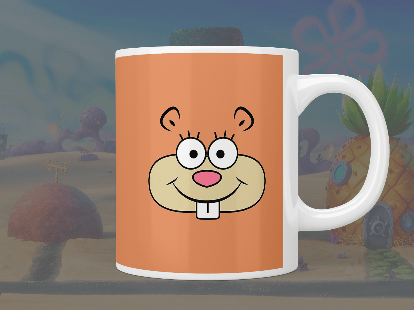 SpongeBob SquarePants Coffee Mugs Set of 6 - Cartoon Character Ceramic Cups for Hot & Cold Drinks - Perfect for Home, Office, or Gift Giving