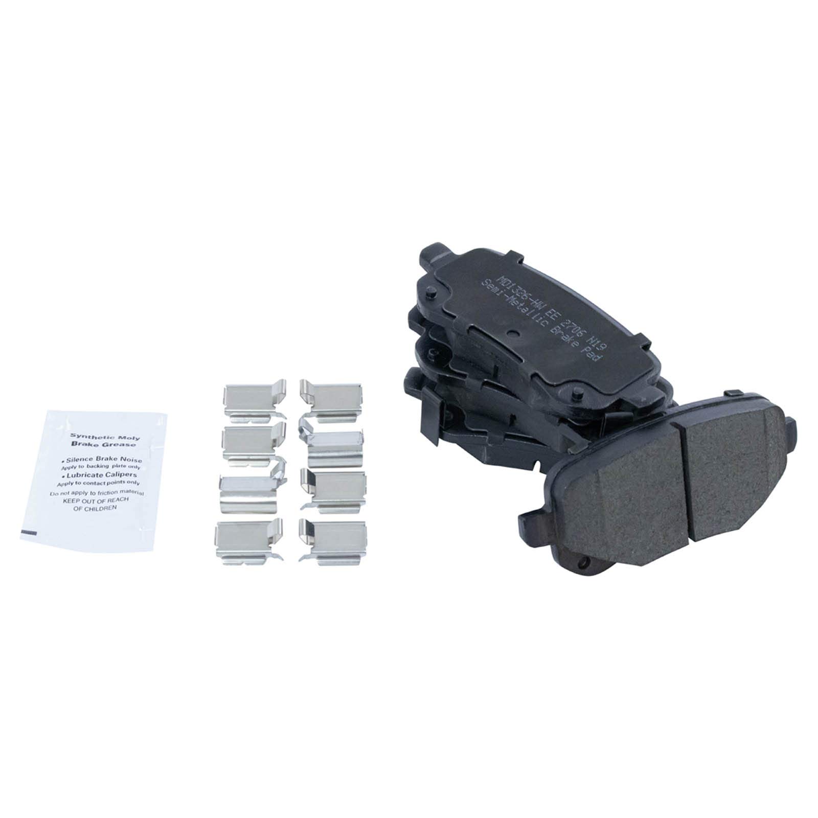 High-Performance TRQ Rear Metallic Brake Pads, Rotors & Calipers for Ram Chrysler Dodge VW - Perfect for Off-Roading, Towing & Heavy-Duty Driving
