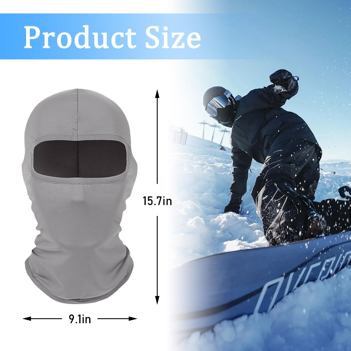 UV Protection Windproof Balaclava Ski Mask for Men & Women - Lightweight Breathable Full Face Cover for Motorcycle, Skiing, Snowboarding & Outdoor Sports