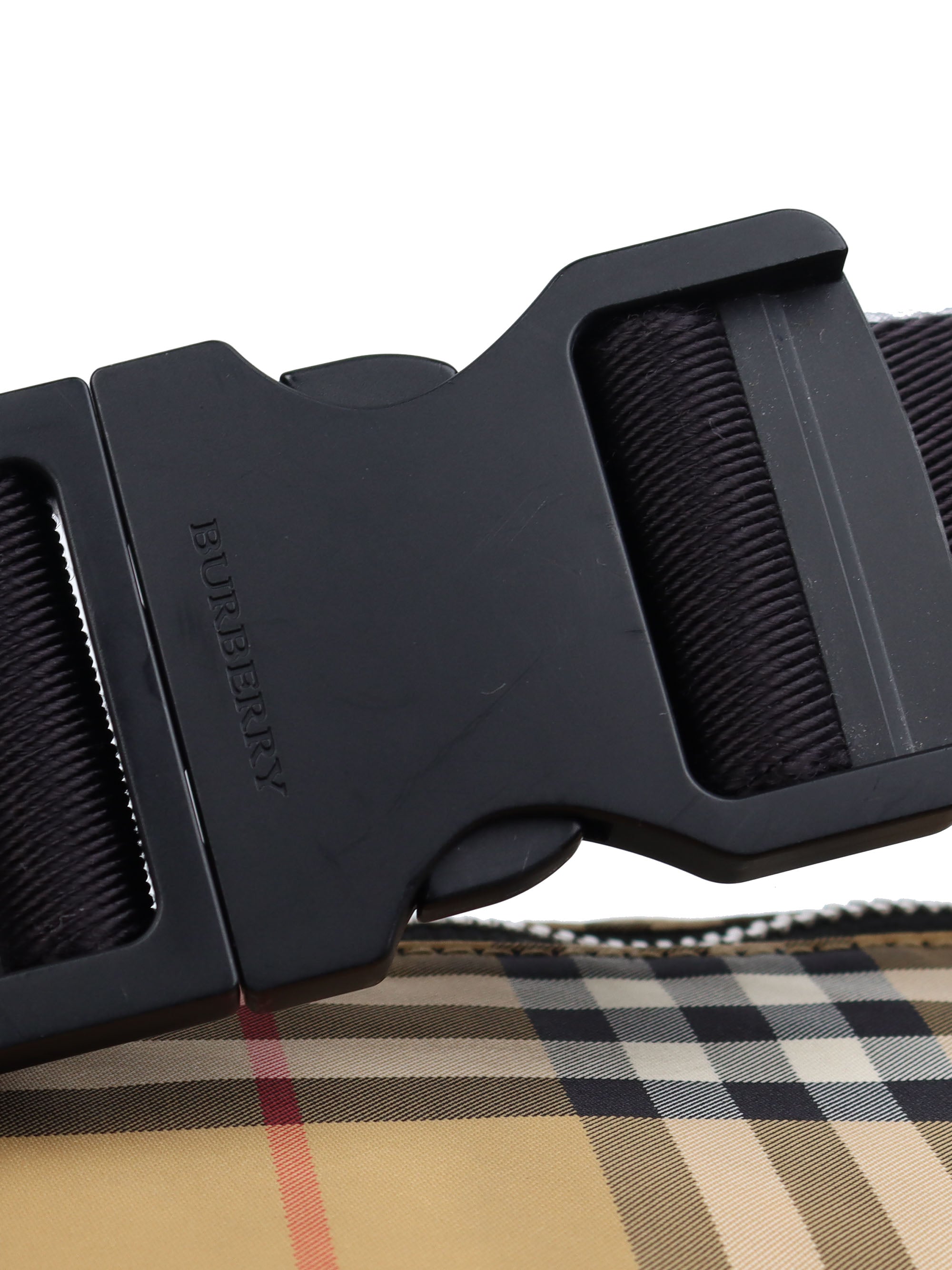 Burberry Haymarket Check Waist Bag for Women - Luxury Crossbody Fanny Pack with Adjustable Strap, Perfect for Travel, Shopping & Everyday Use