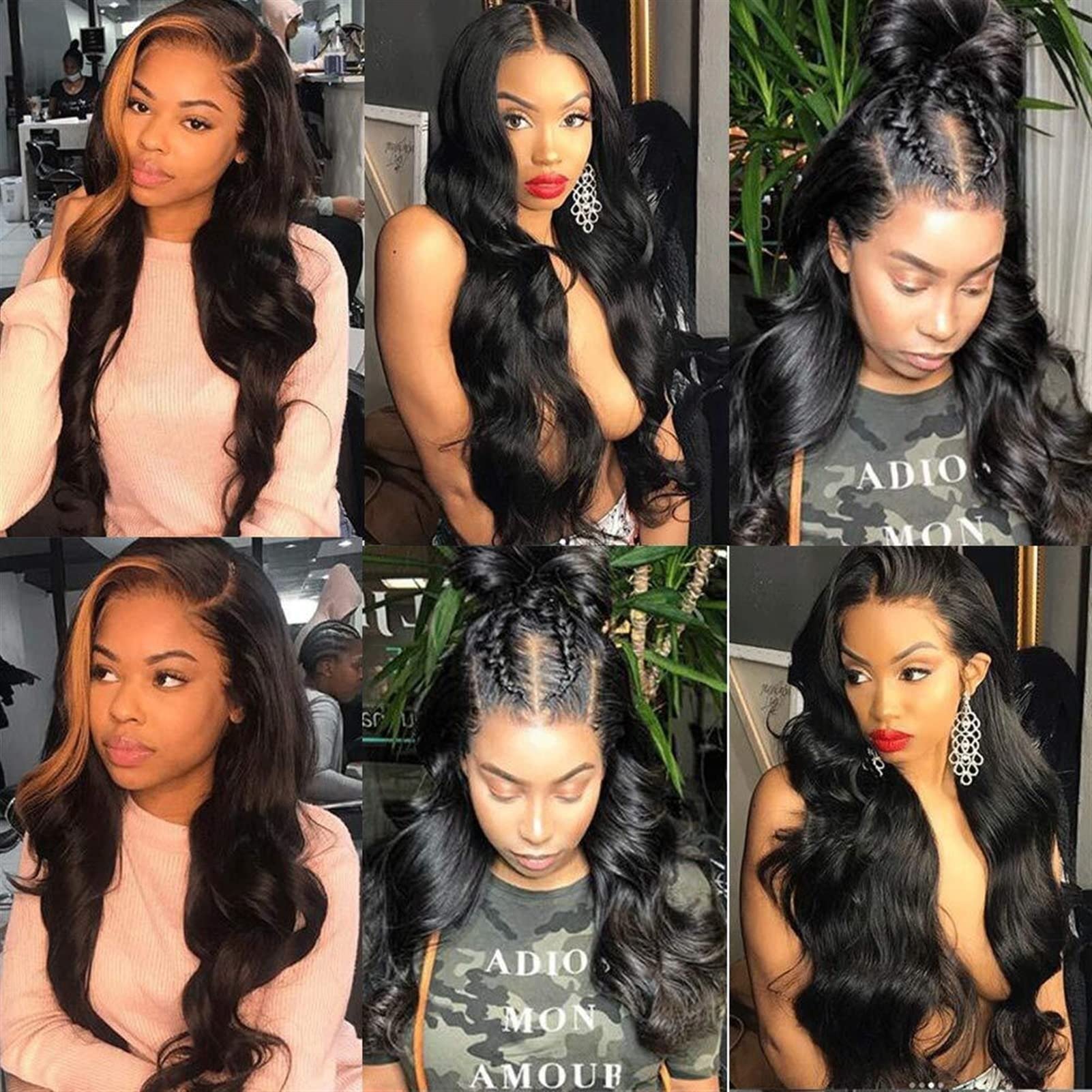 360 HD Transparent Lace Front Human Hair Wigs for Women - 10-30 Inch 13x4 Body Wave Lace Wig - Natural Looking Hair Replacement for Daily Wear & Parties (28 Inches, 360 Lace Frontal) - Perfect for Weddings, Cosplay & Special Events
