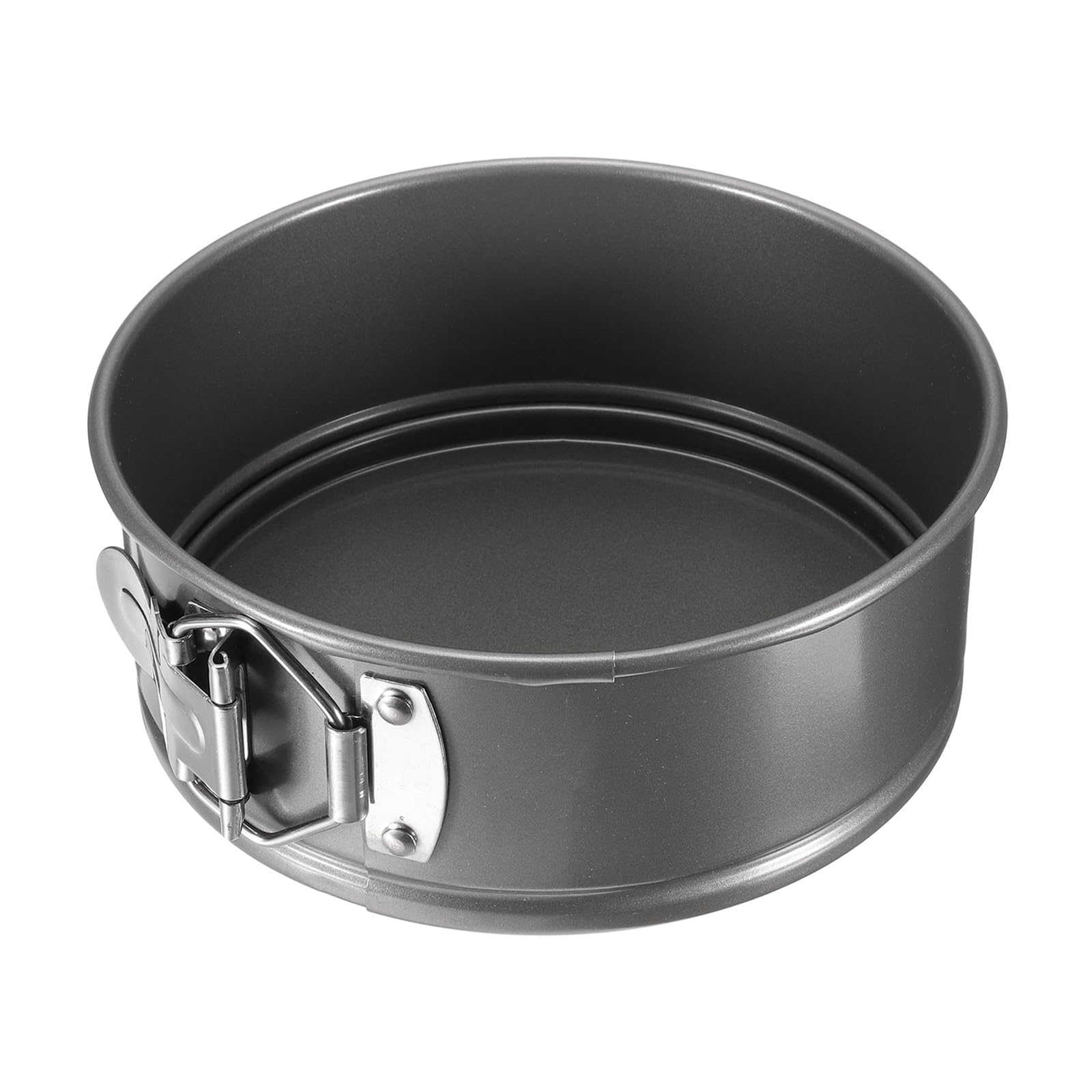 uxcell 6 Inch Nonstick Springform Pan with Removable Bottom - Leakproof Round Cake Pan for Baking Cheesecakes, Pies, Pizza & Biscuits - Perfect for Home Baking & Party Desserts (Black, 1pc)