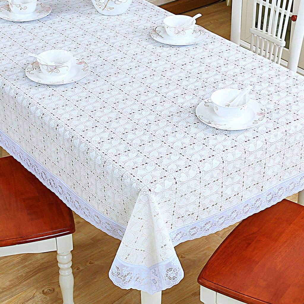Waterproof PVC Tablecloth - Oil-Proof Rectangular Table Cover 54x78 Inches (137x197cm) for Dining Room, Cafe & Restaurant | Durable & Easy Clean Table Linen for Everyday Use & Special Occasions