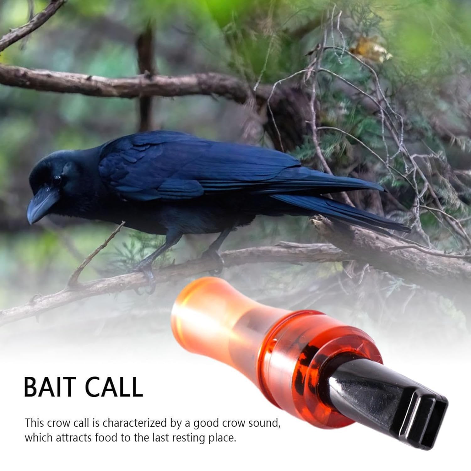 WEZCHUGHAOL Realistic Crow Hunting Call Whistle - Reusable Crow Caller for Hunting & Bird Luring - Authentic Crow Sound Attractor for Outdoor Hunting & Wildlife Observation