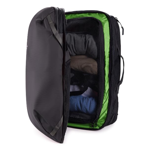 **COR Surf Travel Backpack - 38L Flight Approved Carry-On Laptop Backpack for Men & Women with Secret Passport Pockets | Water-Resistant Large Daypack, Business Weekender & Island Hopper Luggage (Black) - Perfect for Air Travel, Commuting & Outdoor Adventures**