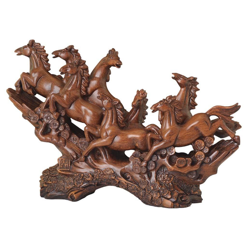 Feng Shui Chinese Zodiac Horse Statue - Handcrafted Home & Office Decor for Good Luck, Wealth & Prosperity | Perfect for Living Room, Desk, or Gift