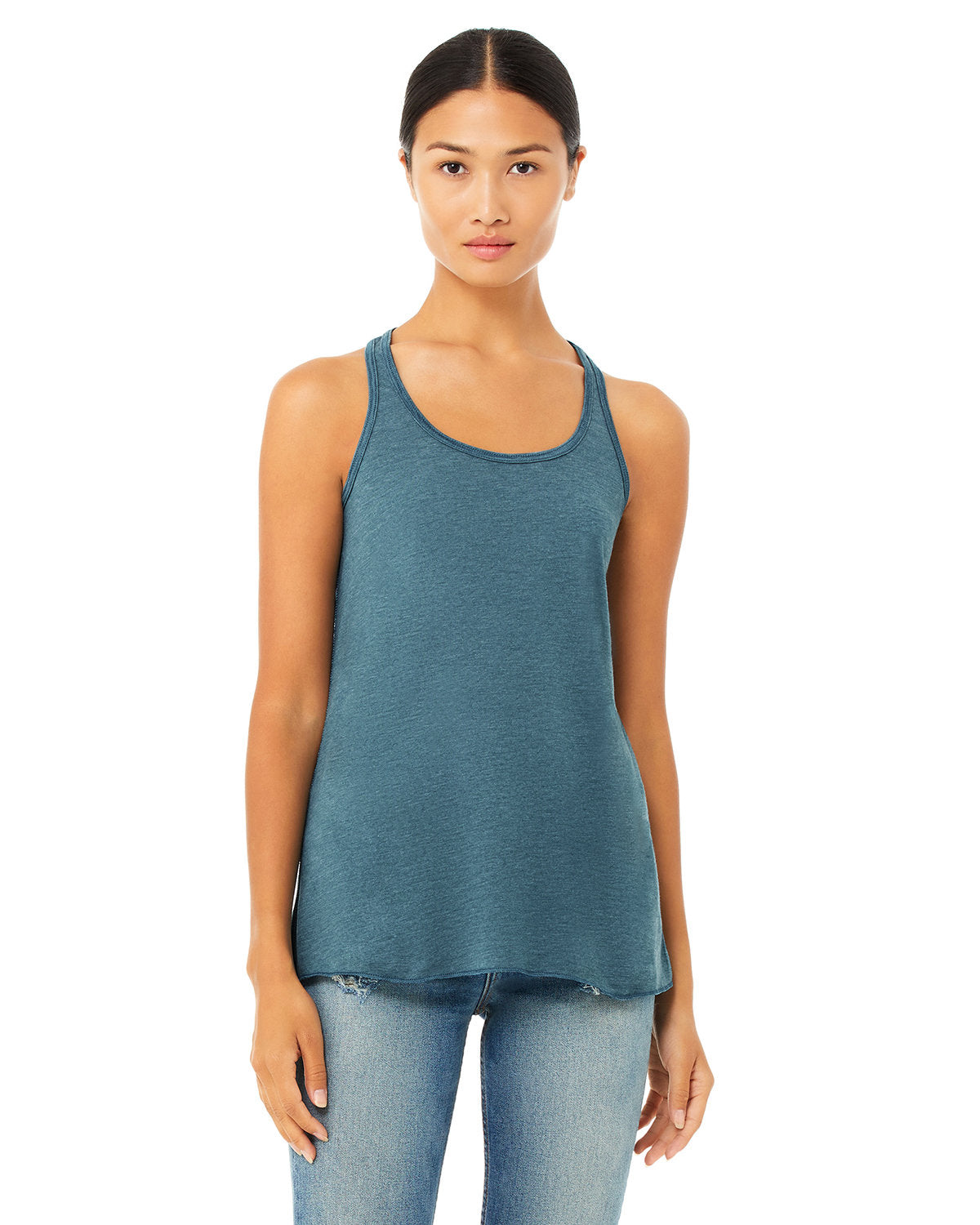 Bella + Canvas B8800 Women's Flowy Racerback Tank Top - Soft Breathable Workout Shirt for Yoga, Running & Summer Casual Wear