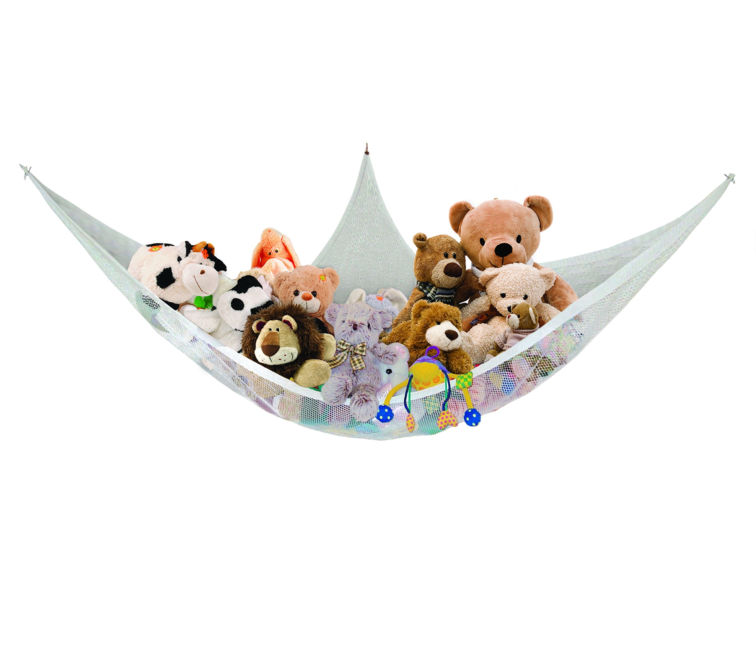 Dreambaby Jumbo Toy Storage Corner Hammock Net Organizer - 6 ft Long, Holds 30lbs - Perfect for Kids Room, Nursery & Playroom Organization (Model L693)