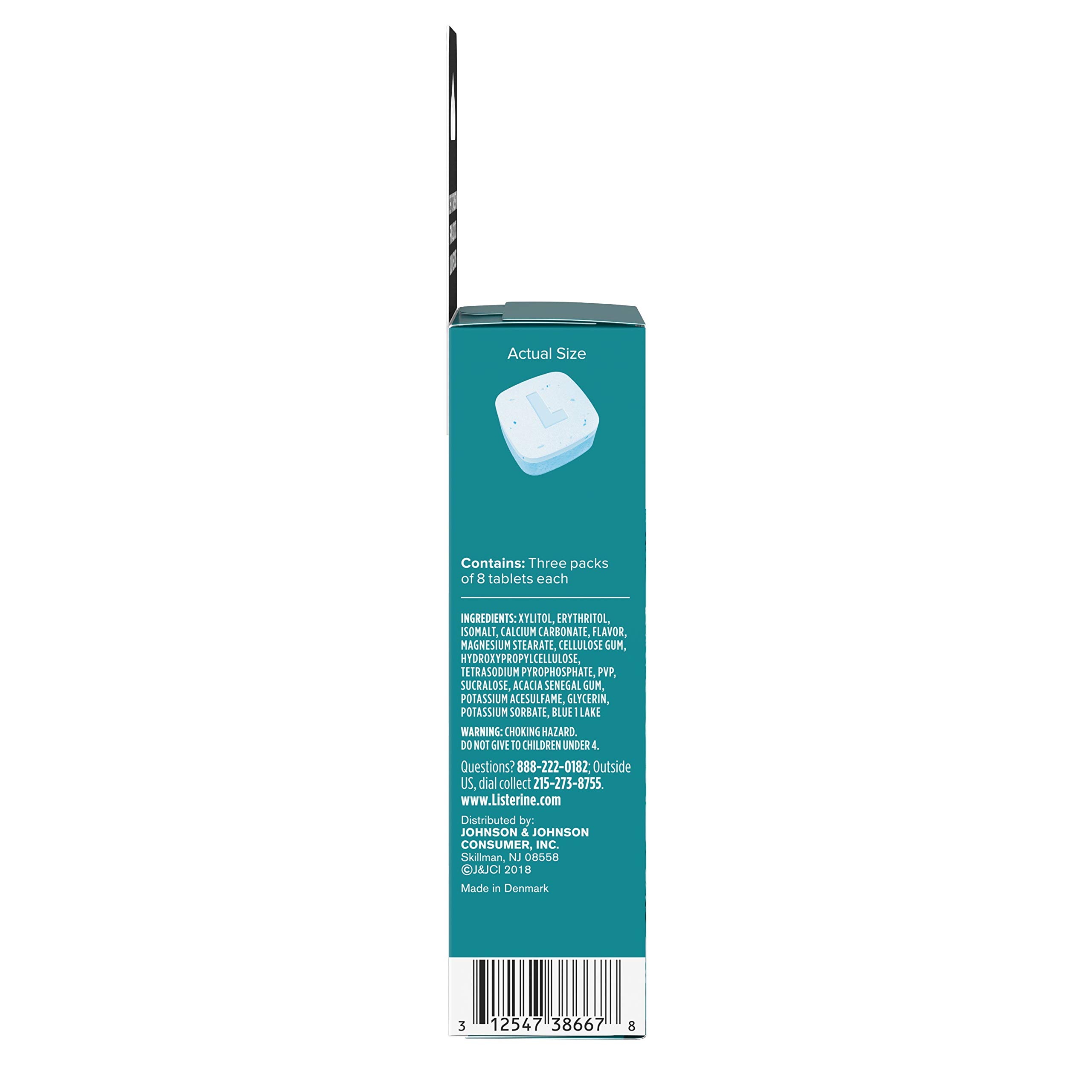 Listerine Ready! Tabs Chewable Tablets with Clean Mint Flavor - 24 Count Oral Care Tablets for Fresh Breath On-The-Go, Travel & Daily Use