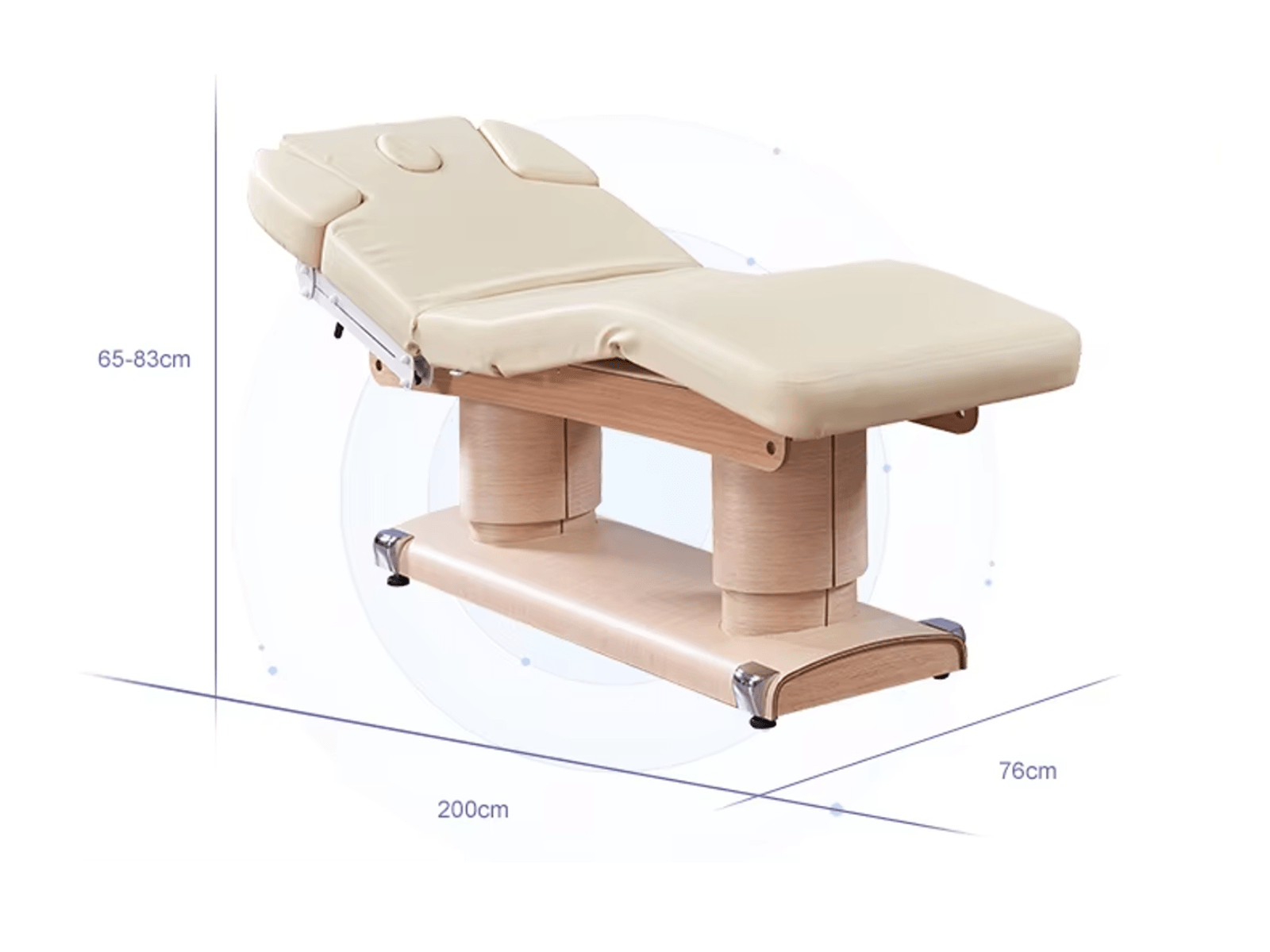 Professional BELVEDERE Electric Massage Table for Spa & Salon - Adjustable Height & Reclining Backrest - Perfect for Massage Therapy, Facial Treatments & Relaxation
