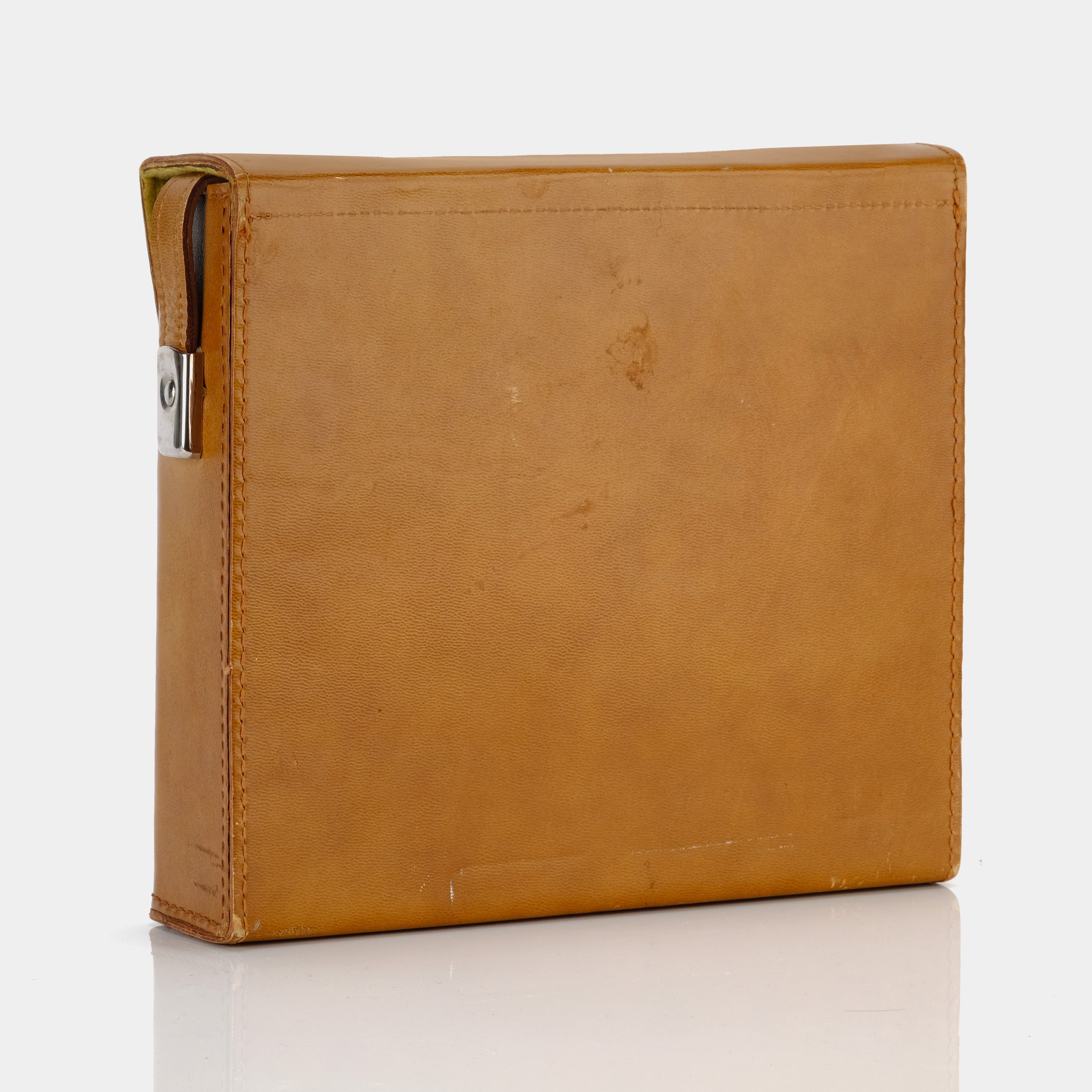 Premium Brown Leather Folding Instant Camera Case - Protective Cover for Fujifilm Instax Mini, Polaroid & Vintage Cameras - Perfect for Travel, Parties & Photo Walks
