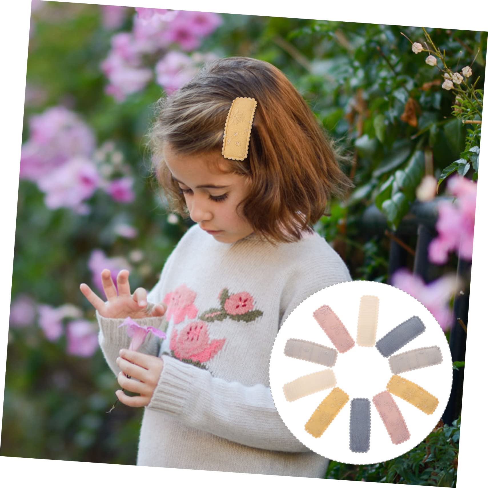 Minkissy 5 Sets Matte Hair Clips for Women & Girls - Durable Alloy & Fabric Snap Barrettes (5 Pairs x 5) - Perfect for School, Work, Parties and Everyday Hairstyling