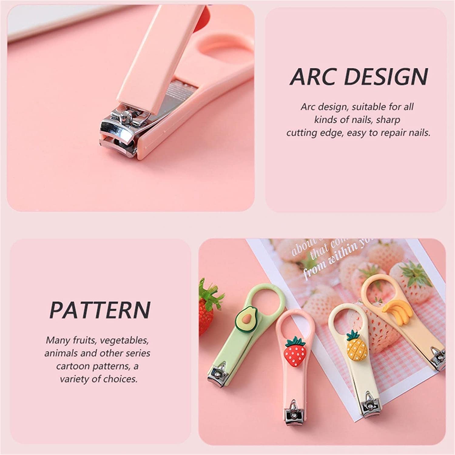 Cute Mini Cartoon Nail Clippers - Portable Manicure Scissors for Kids, Home & Travel Nail Care Tool | Perfect for Baby Care, Travel Essentials & Home Grooming Kits