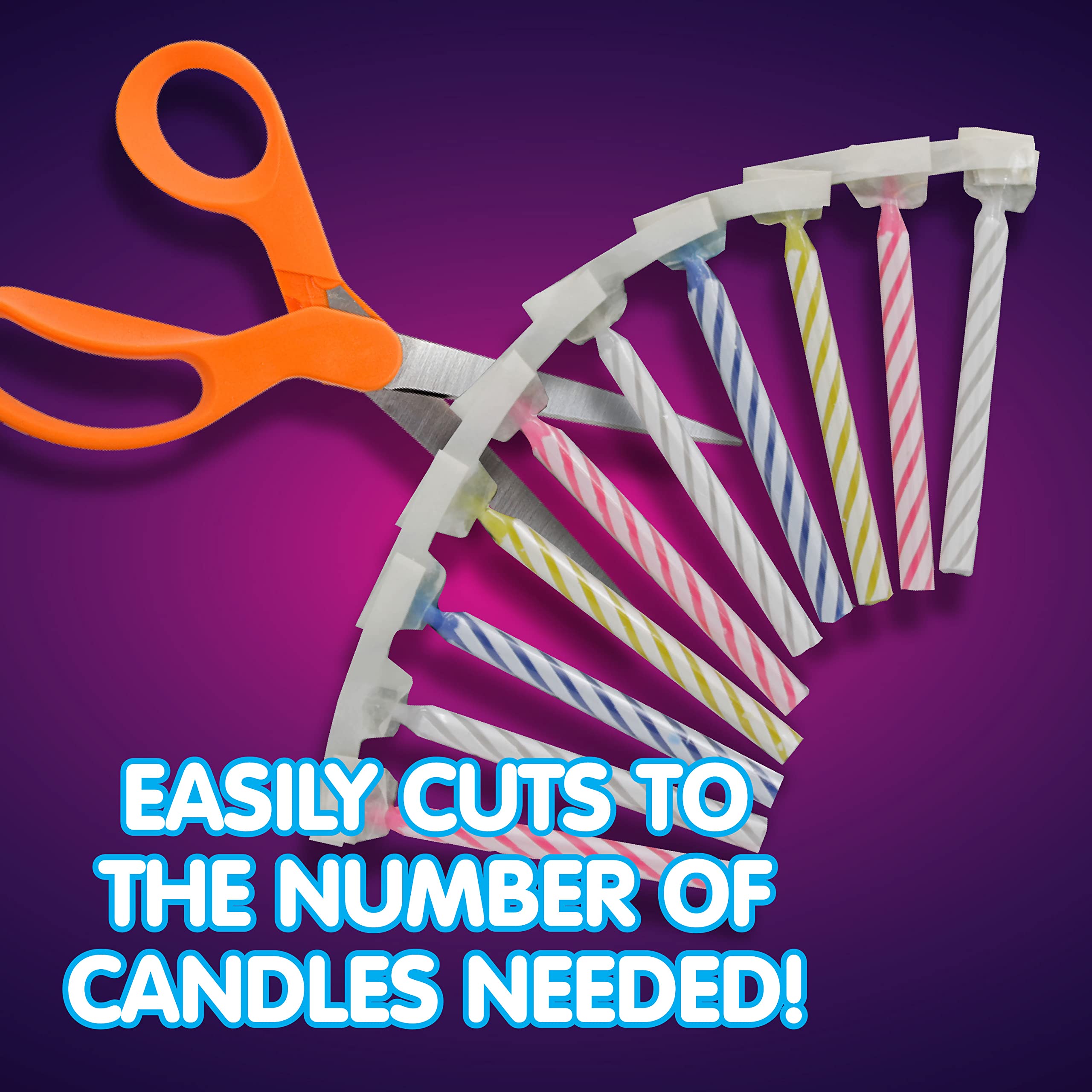 Quick Light Birthday Candles 4-Pack (48 Candles) with Air Cannon for Fun Party Blowouts