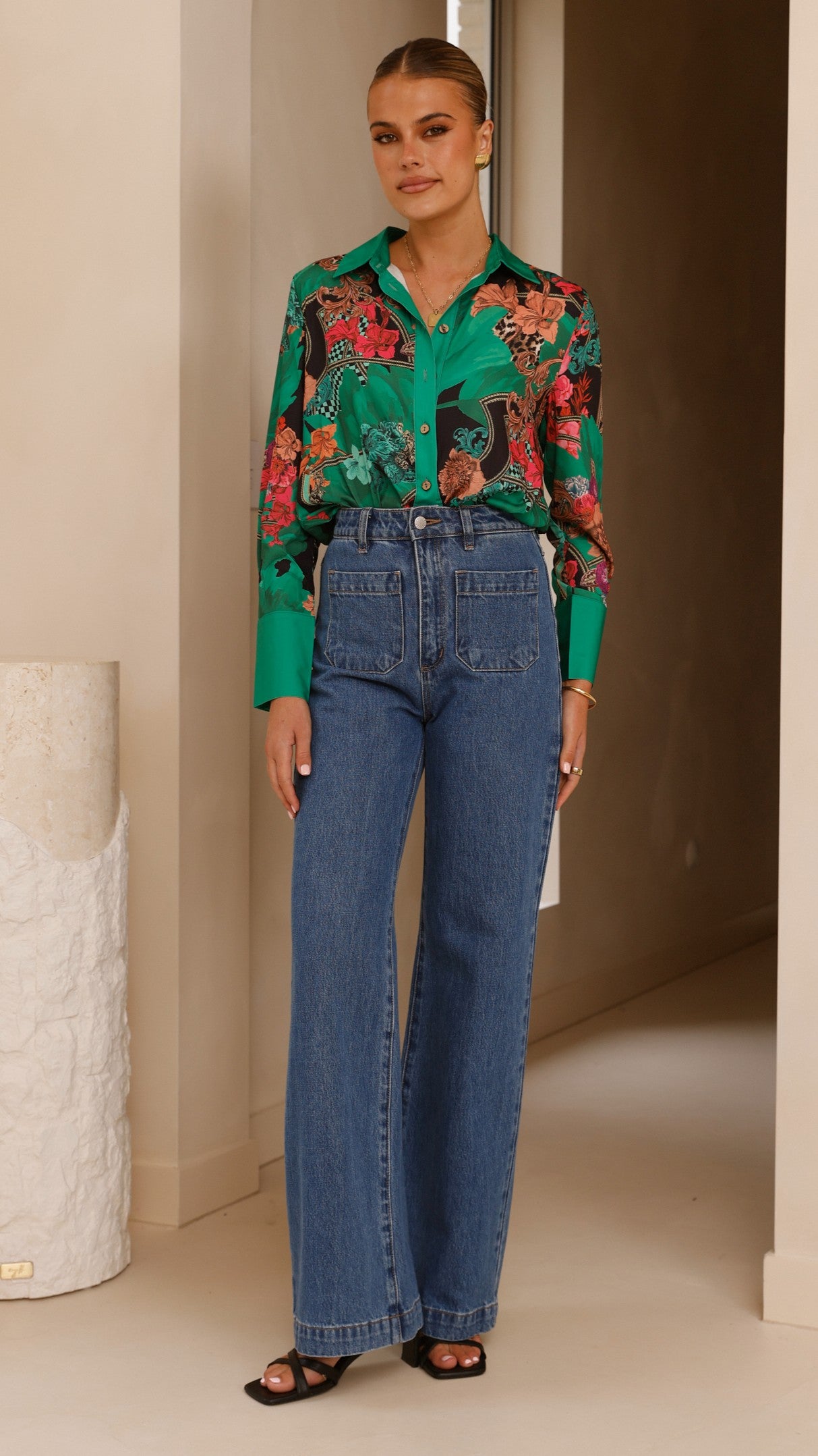 Lucinda Shirt for Women - Stylish Green Blouse for Casual & Office Wear | Perfect for Work, Date Night & Everyday Outfits