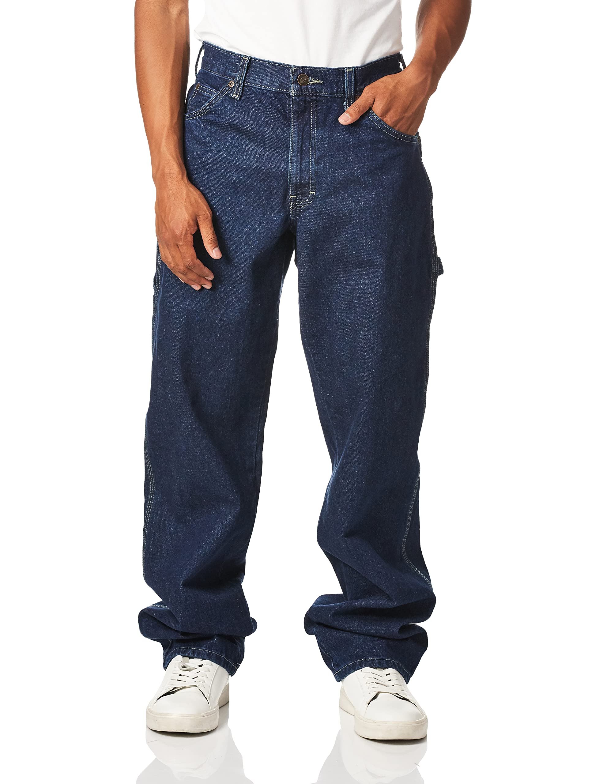 Dickies Men's Relaxed-Fit Carpenter Jeans - Durable Work Pants for Construction, Carpentry & DIY Projects | Comfortable Denim Workwear for Professionals