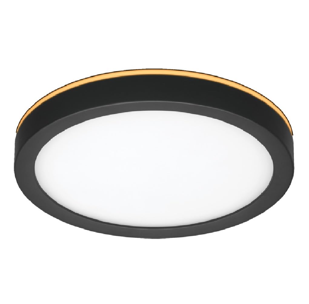 Eti 56568115 Snap-Fit Ceiling Light Fixture in Matte Black - Easy Installation Modern Lighting for Bedroom, Living Room & Kitchen