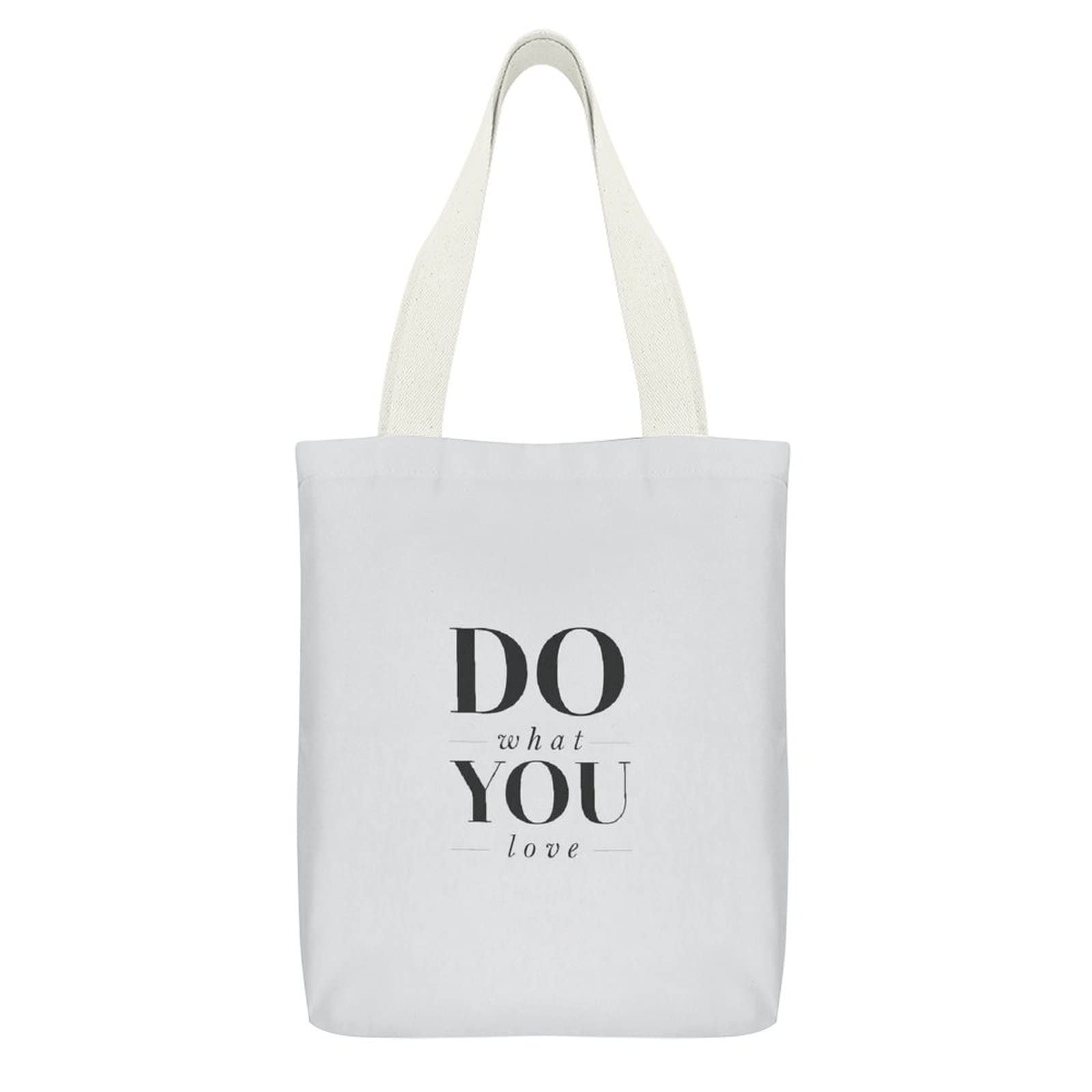 Stylish Reusable Canvas Tote Bag for Women - Large 12.6x15in Zippered Utility Handbag with Inner & Outer Pockets - Durable Washable Shoulder Bag for Shopping, Work, Beach & Daily Use