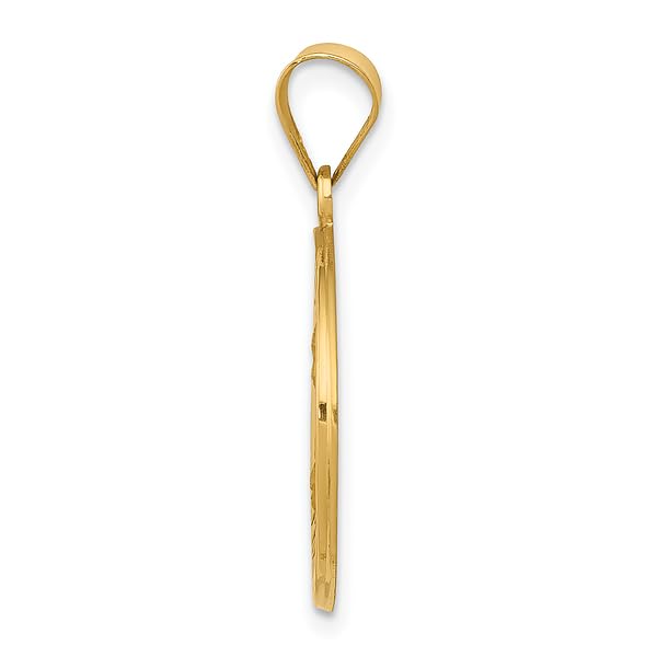 14K Solid Yellow Gold Saint Theresa Medal Necklace - Religious Pendant Charm for Women - Perfect for Baptism, First Communion & Everyday Faith Jewelry