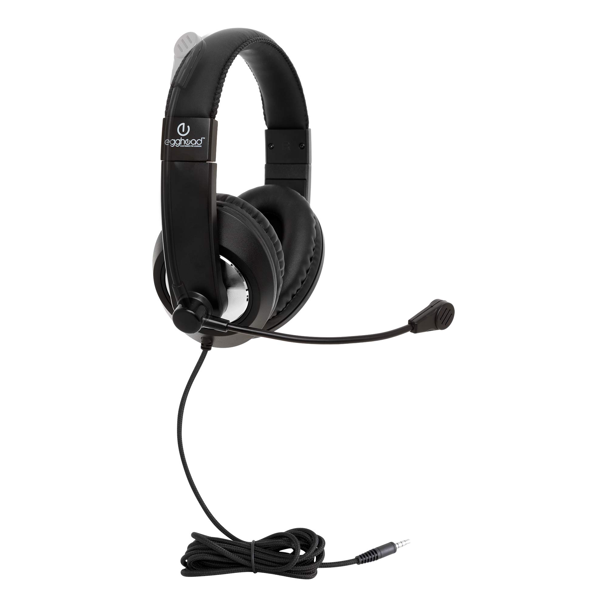 10 Pack School Testing Headsets with Boom Microphone - 3.5mm TRSS Plug for Computers & Mobile Devices - Perfect for Standardized Testing, Online Classes & Remote Learning