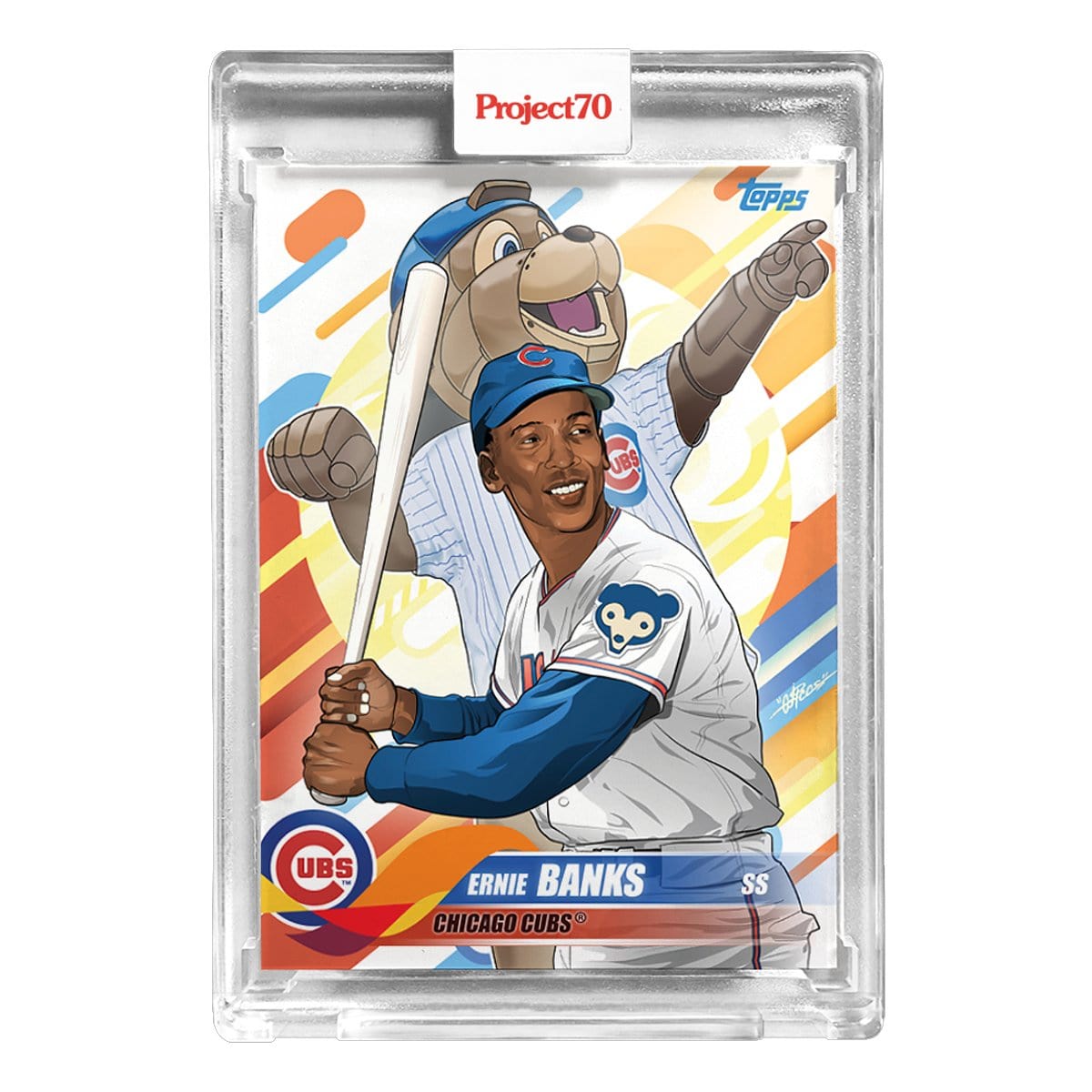 Ernie Banks by Quiccs Topps Project 70 Baseball Card - Limited Edition Collectible for Sports Fans & Memorabilia Enthusiasts - Perfect for Display, Gifts, and Investment
