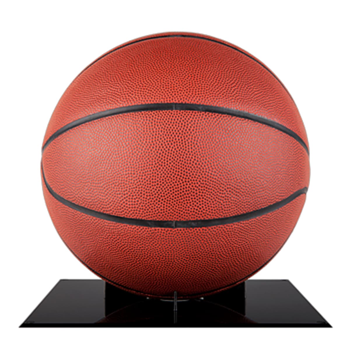 Black Wooden Cradle Base Display Case for Basketball & Soccer Balls - Perfect for Sports Memorabilia, Trophy Room Decor, and Game Room Organization