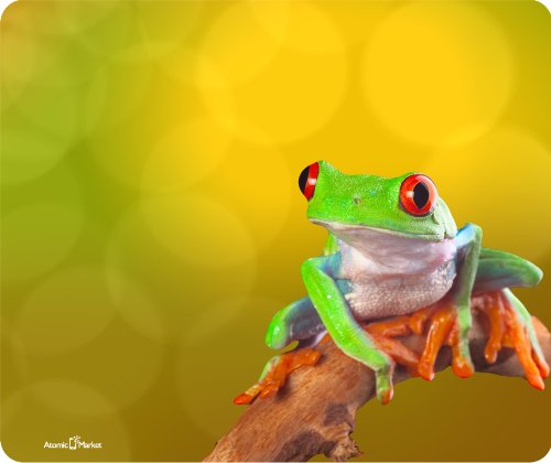 Vibrant Tree Frog Non-Slip Mouse Pad - Large Gaming & Office Desk Mat with Wrist Support - Perfect for PC, Laptop, MacBook Users & Gamers