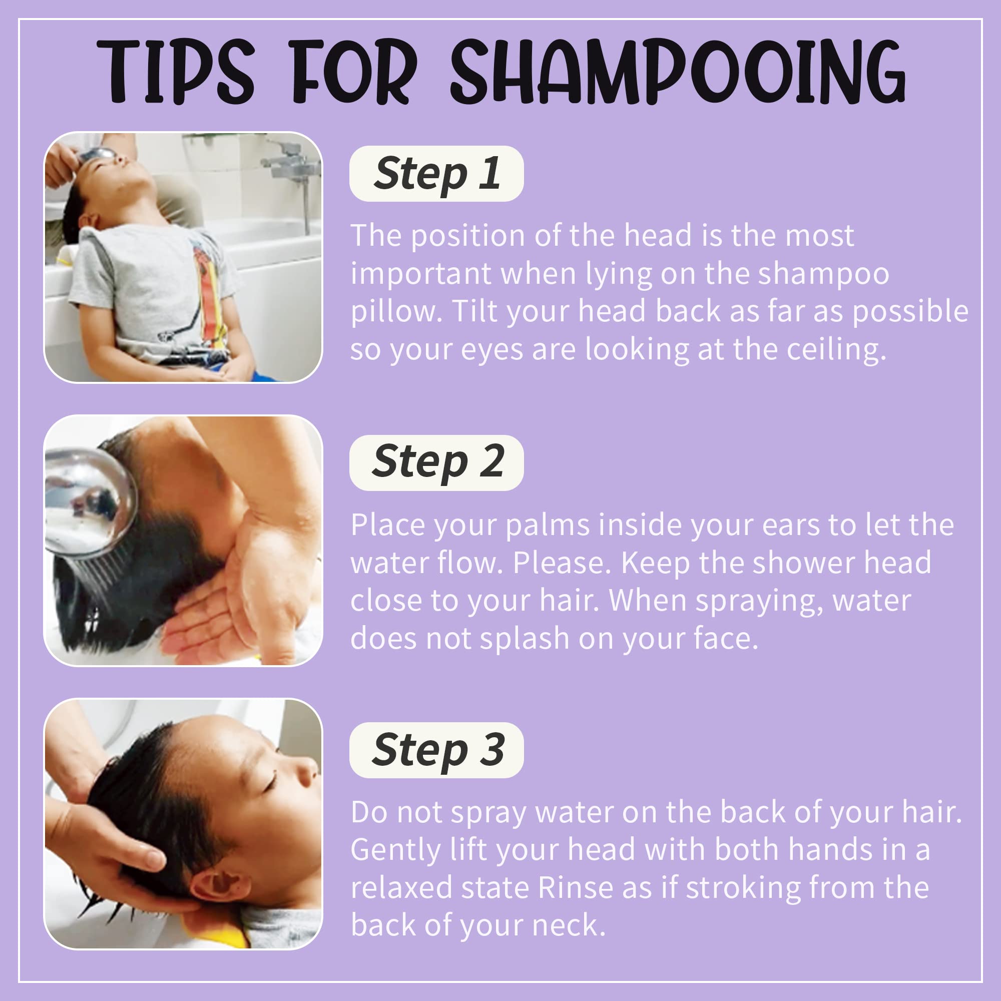 Toyture Portable Shampoo Bowl for Kids, Adults & Babies - Adjustable Hair Washing Basin with Neck Support - Tear-Free Bath Sink for Children & Toddlers - Perfect for Home Salon, Haircut & Spa (Violet)